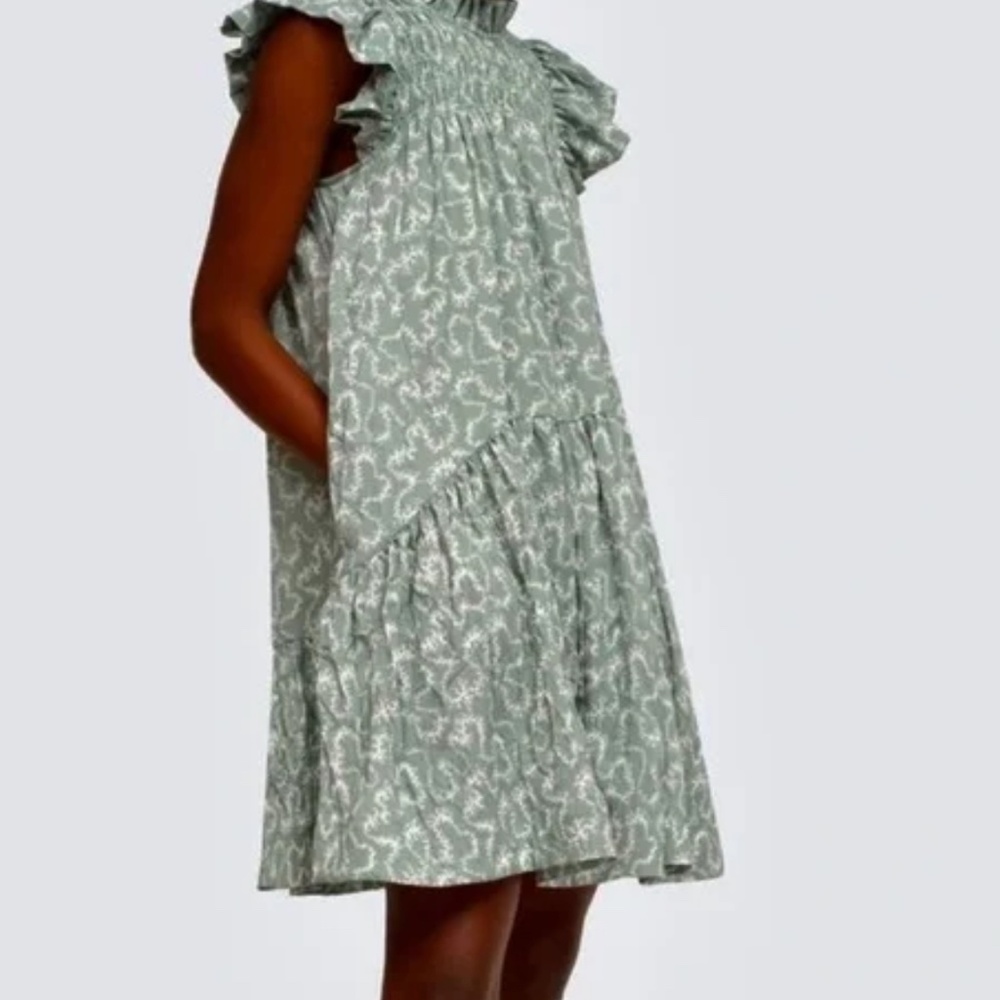 SEA Thandi sleeveless tiered mini dress